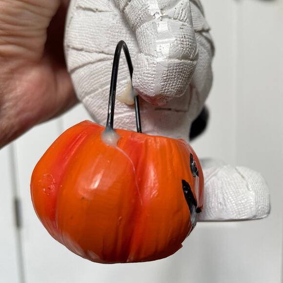 Mummy Pumpkin Halloween Figure Decor Black Cat & Trick or Treat Pail New - Picture 12 of 12